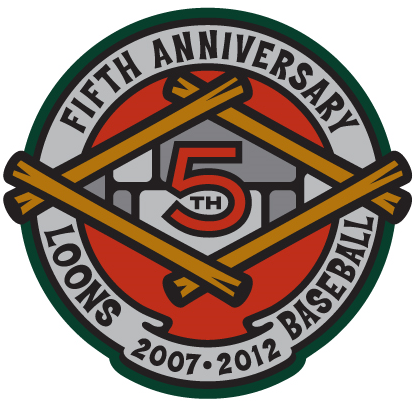 Great Lakes Loons 2012 Anniversary Logo v2 iron on transfers for T-shirts